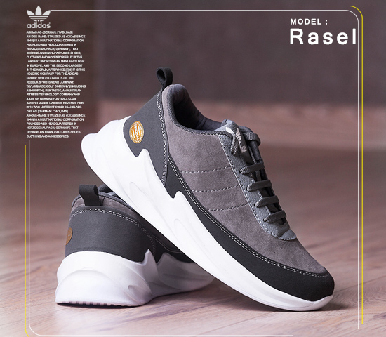 کفش مردانه Adidas مدل Rasel (طوسی)