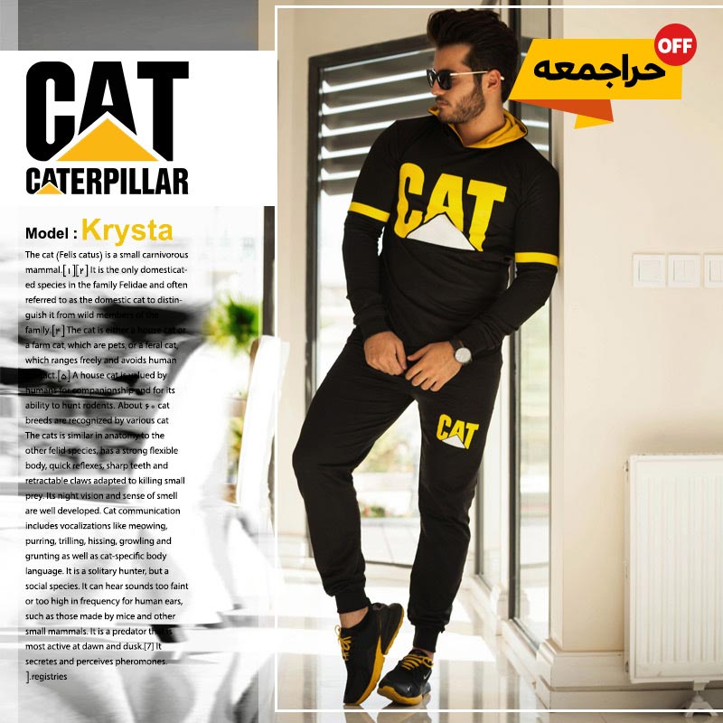 ست سویشرت وشلوار مردانه Cat مدل Krysta (آستین بلند)