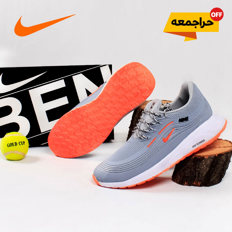 کفش مردانه NikeمدلRan(طوسی نارنجی)