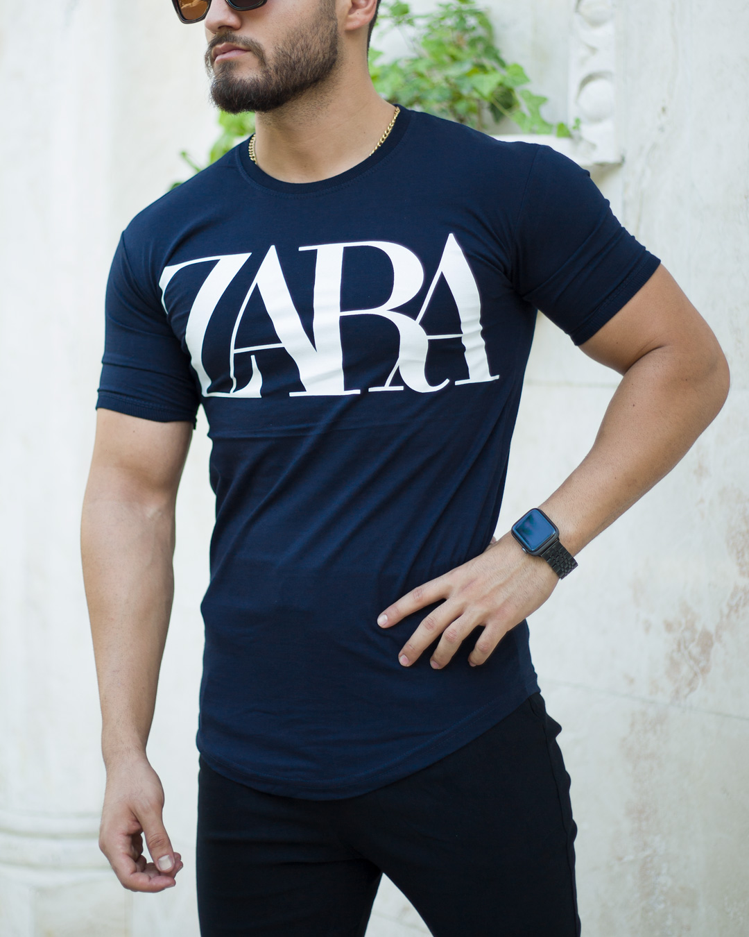 تیشرت مردانه مدل ZARA (سرمه ای)