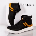 کفش ساقدار مردانه Sheniz (مشکی طلایی)